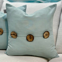 Load image into Gallery viewer, Aqua Button Down Pillow
