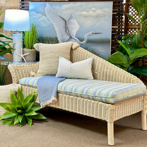 Natural Wicker Chaise Lounge