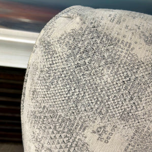 Grey Abstract Rolled Arm Chair
