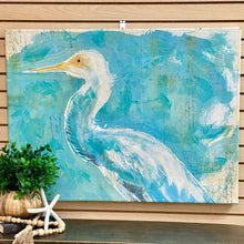 Load image into Gallery viewer, Turquoise Heron Canvas
