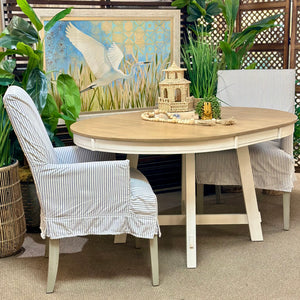 Two-toned Pedestal Dining Table