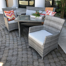 Load image into Gallery viewer, 4PC Outdoor Grey Chat Set
