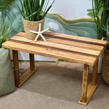 Load image into Gallery viewer, Striped Reclaimed Wood Coffee Table
