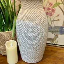 Load image into Gallery viewer, Ivory Ceramic Weave Lamp
