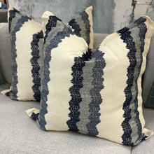 Load image into Gallery viewer, LG Blue/Grey Down Pillow
