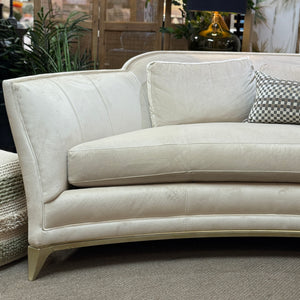 Caracole Curved Velvet Sofa