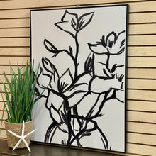 Load image into Gallery viewer, Black/White Floral Art
