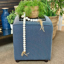 Load image into Gallery viewer, Navy/White Performance Ottoman
