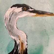 Load image into Gallery viewer, Right Aqua Heron Giclee Art
