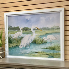 Load image into Gallery viewer, Egret Family Giclee Art
