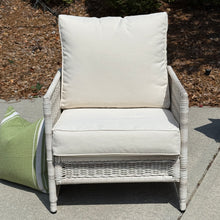 Load image into Gallery viewer, White/Grey Resin Wicker Chair
