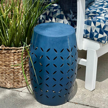 Load image into Gallery viewer, Blue Garden Stool
