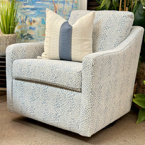 Blue & White Swivel Glider