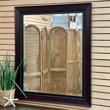 Load image into Gallery viewer, Mahogany Beaded Beveled Mirror
