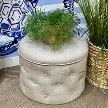 Load image into Gallery viewer, Grey Storage Ottoman
