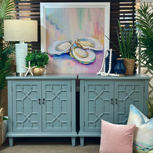 Load image into Gallery viewer, Powder Blue Fretwork Cabinet
