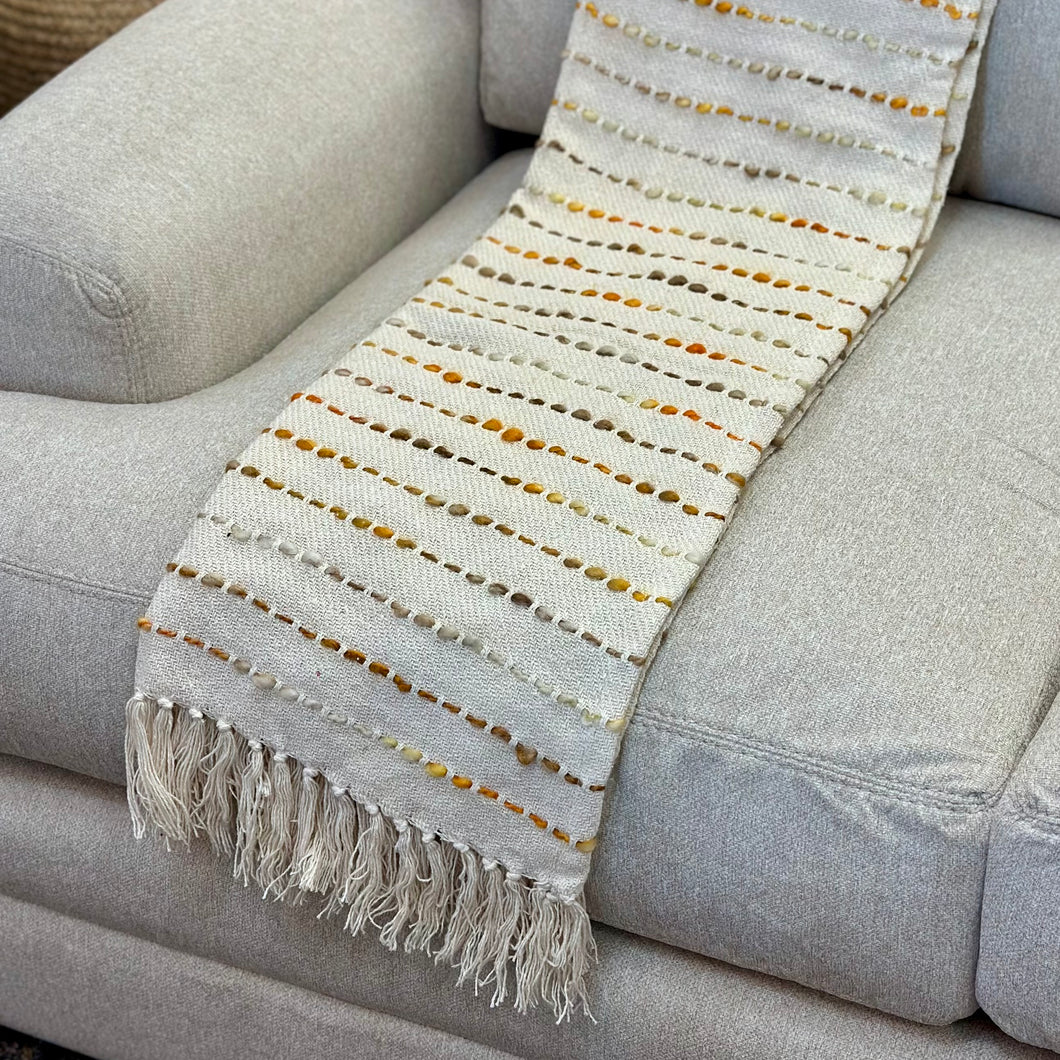 Beige/Yellow/Taupe Throw