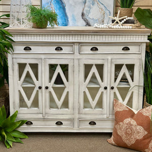 4DRW/4DR Vintage White Cabinet