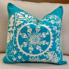 Load image into Gallery viewer, Aqua Fish Down Pillow
