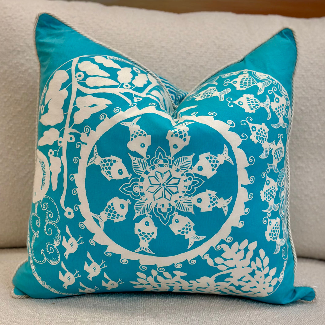 Aqua Fish Down Pillow