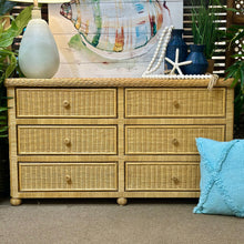 Load image into Gallery viewer, Natural Wicker Dresser W/Mirror
