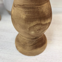 Load image into Gallery viewer, Set/2 Wooden Candlesticks
