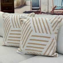 Load image into Gallery viewer, Peach/White Modern Pillow
