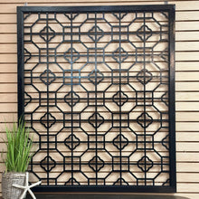 Load image into Gallery viewer, LG Black Geometric Wood Art
