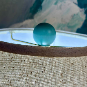 Distressed Teal Shell Lamp