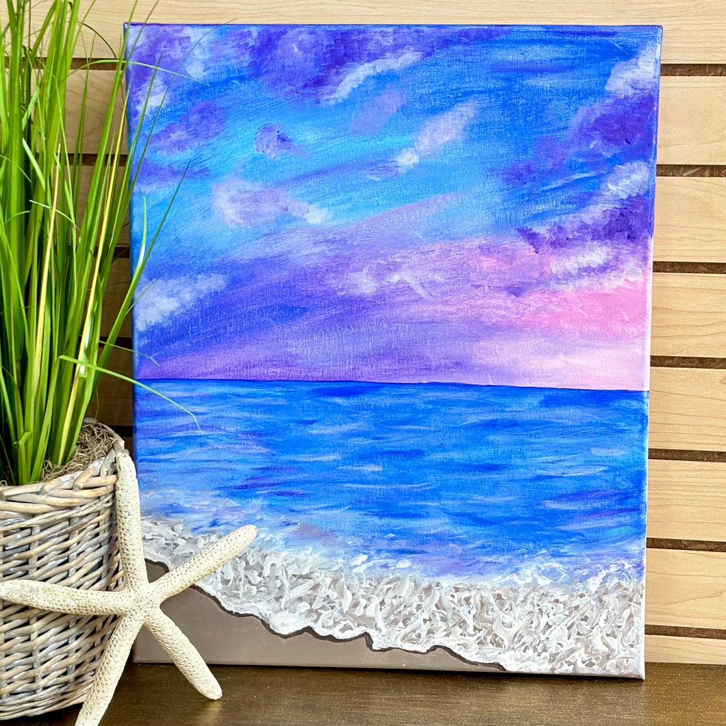 Purple Beach Canvas