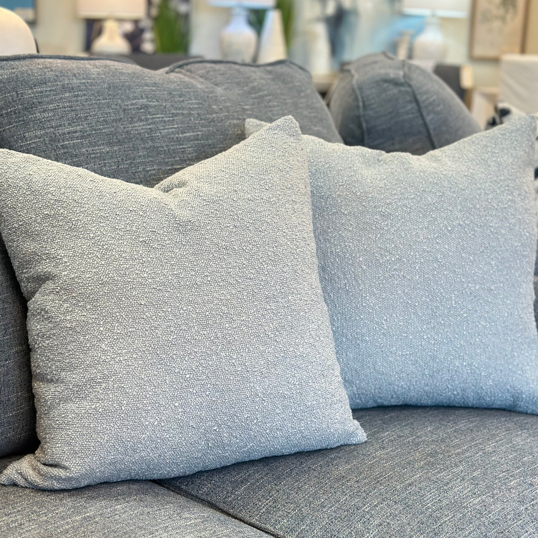 Light Blue Boucle Pillow