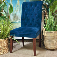 Load image into Gallery viewer, Royal Blue Tufted Dining Chair
