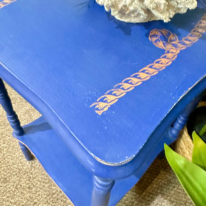 Navy Side Table