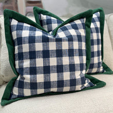 Load image into Gallery viewer, Blue Buffalo Plaid W/Trim Down Pillow
