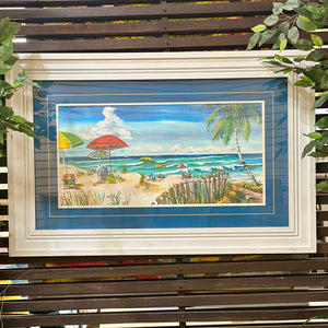 Vibrant Beach Art Framed