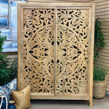 Load image into Gallery viewer, Carved Mango Wood Armoire
