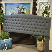 Load image into Gallery viewer, King Grey Tufted Headboard
