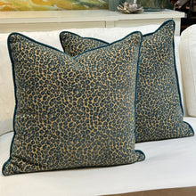 Load image into Gallery viewer, Teal Animal Print Pillow
