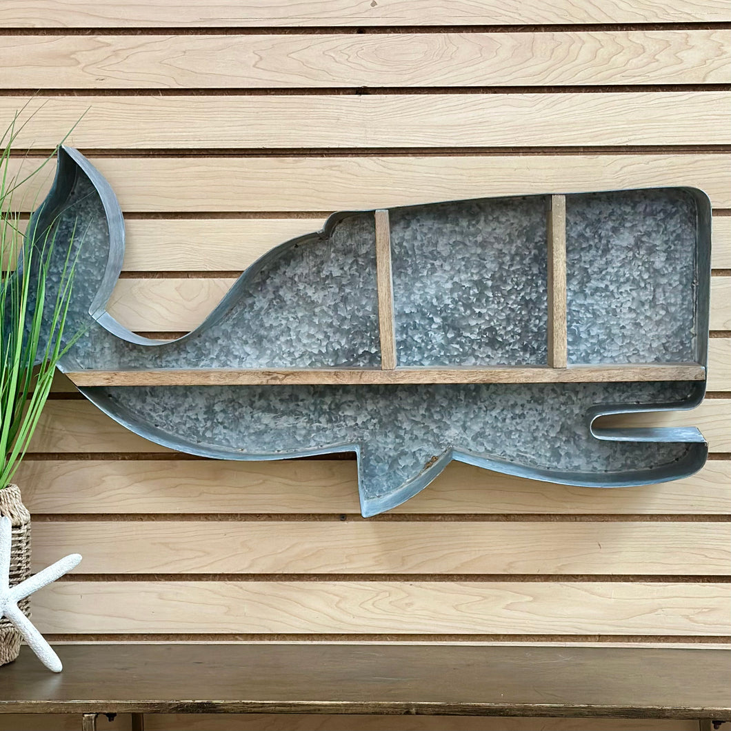 Metal Whale Wall Shelf
