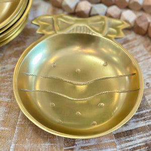 Gold Holiday Bulb Dish