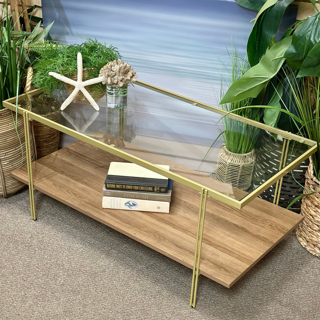 Contemporary Glass Top Coffee Table