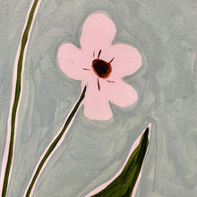 Load image into Gallery viewer, Aqua/White Flowers I Art
