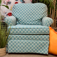 Load image into Gallery viewer, Aqua Honeycomb Swivel Glider
