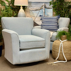 Pale Blue Swivel Glider