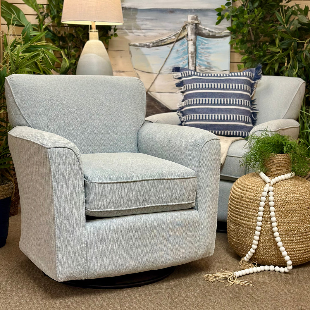 Pale Blue Swivel Glider