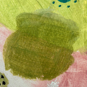 Pink/Green Abstract II Framed Art