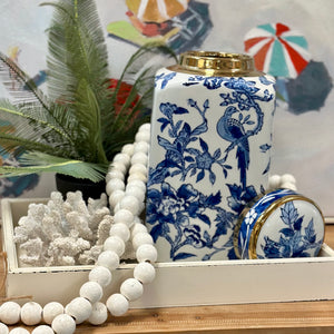 Blue/White Chinoiserie Jar