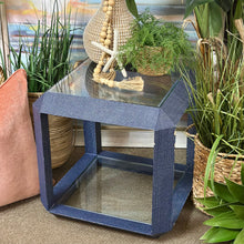 Load image into Gallery viewer, Blue Linen Side Table
