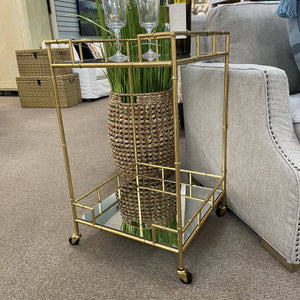 Gold Mirrored Bar Cart