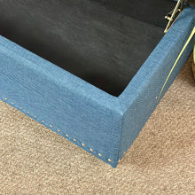Load image into Gallery viewer, Navy Tufted Storage Bench
